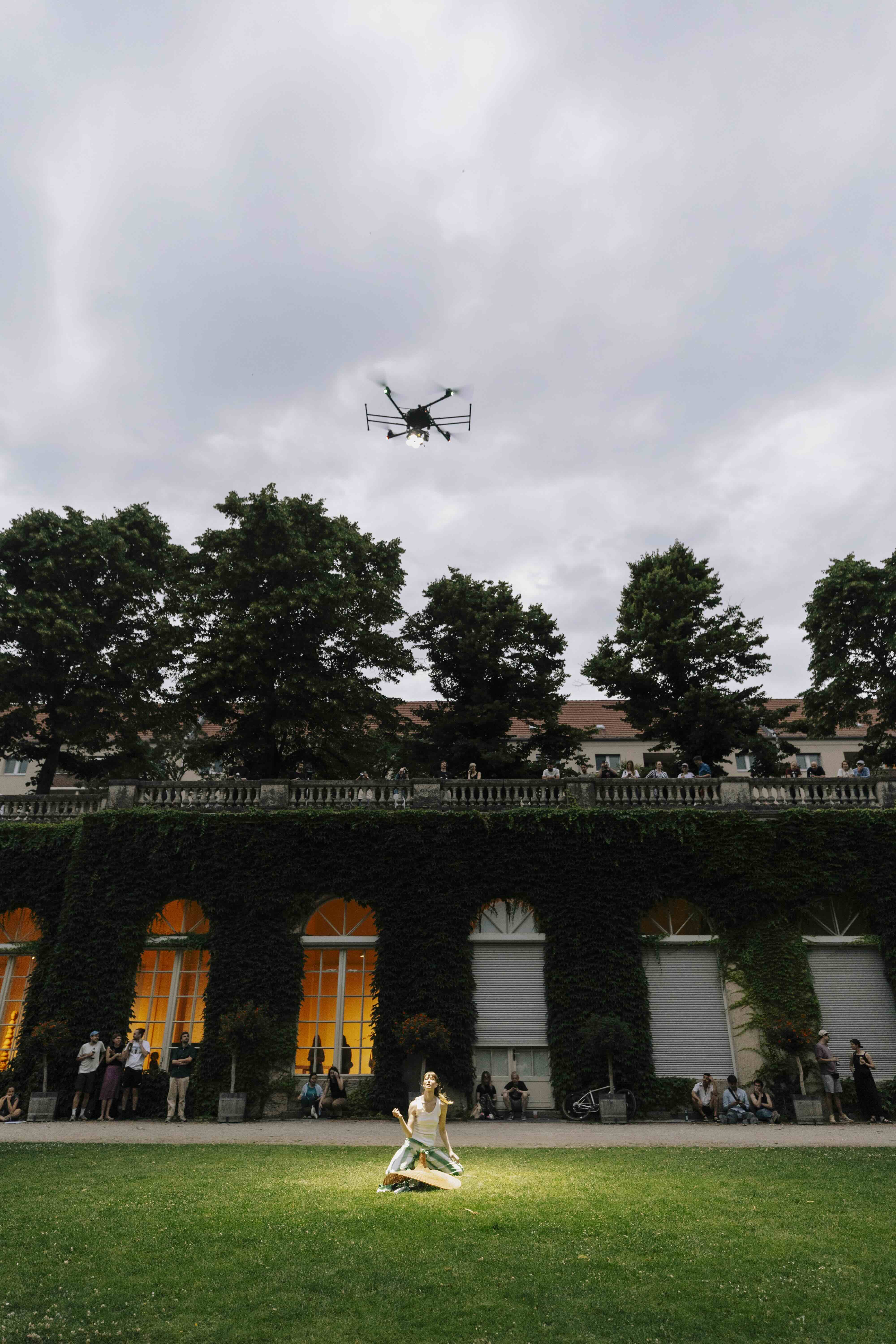 Drone performance Veritas Percepta directed by Movement Director Marie Zechiel at 48h Neukölln.