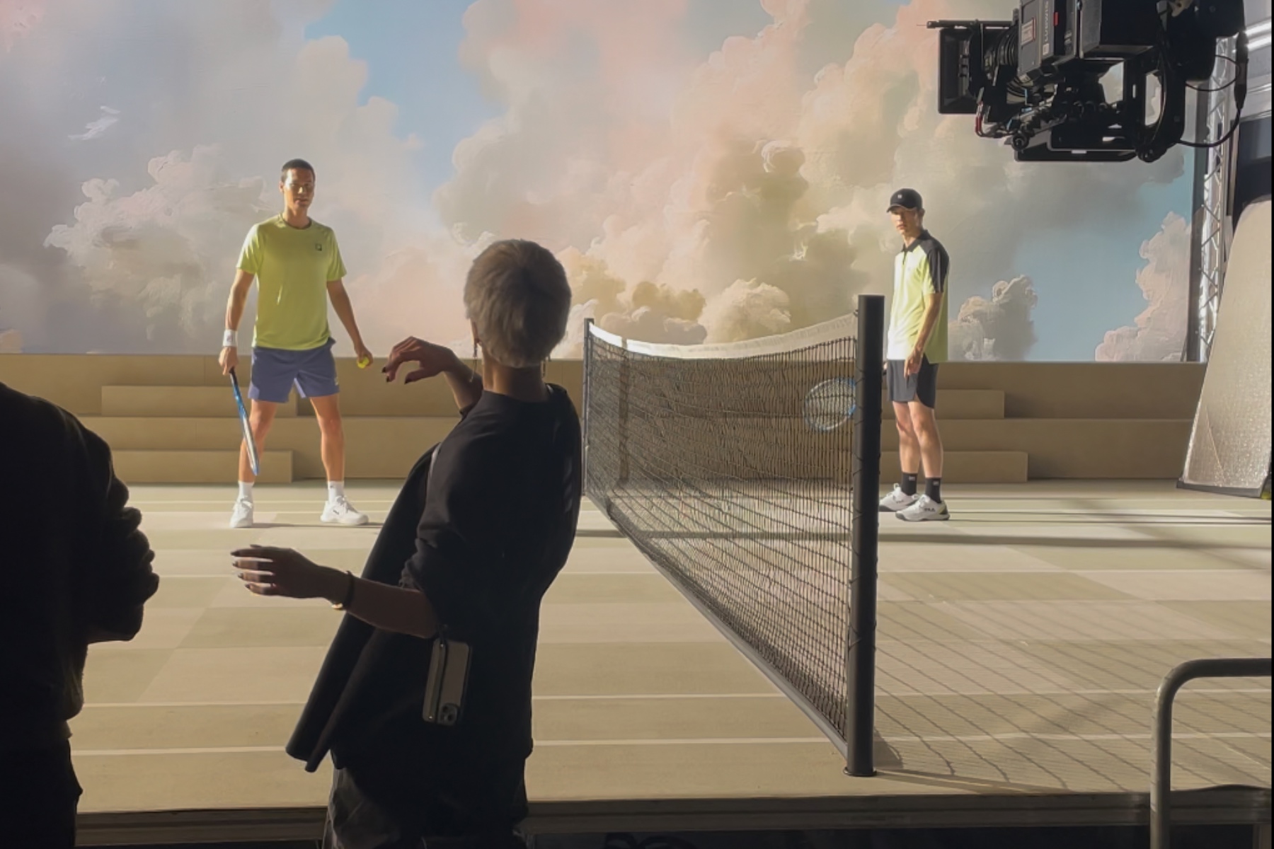 Movement Director Marie Zechiel working on set.