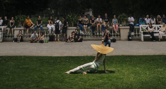 Drone performance Veritas Percepta directed by Movement Director Marie Zechiel at 48h Neukölln.